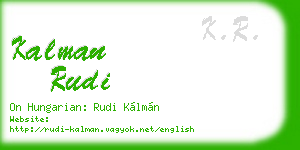 kalman rudi business card